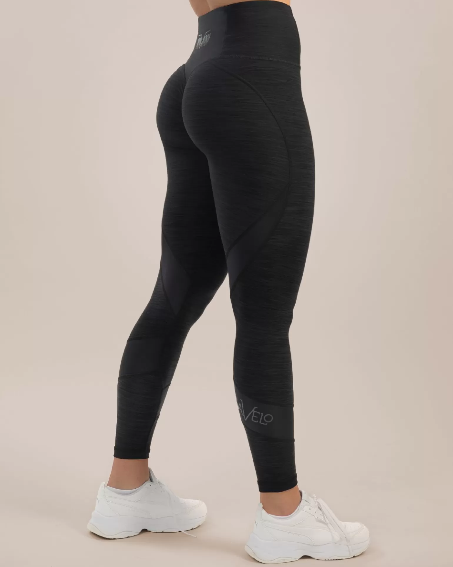 Women Gavelo Leggings^ Black & Black Swirl Leggings