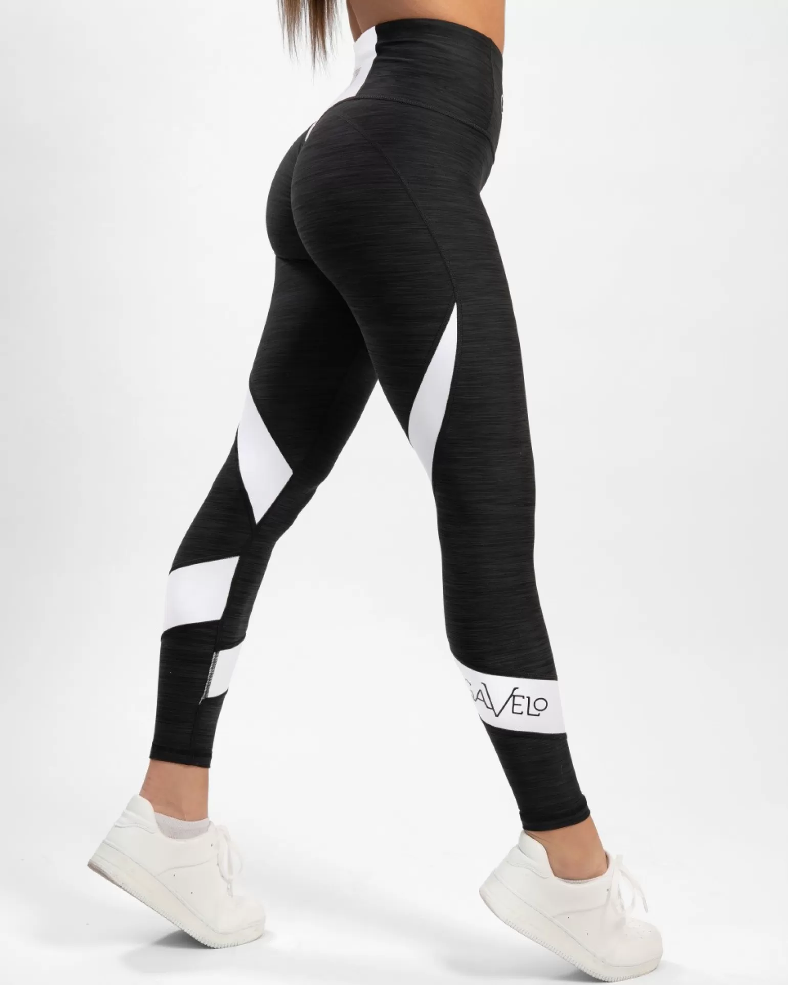 Women Gavelo Leggings^ Black & White Swirl Leggings