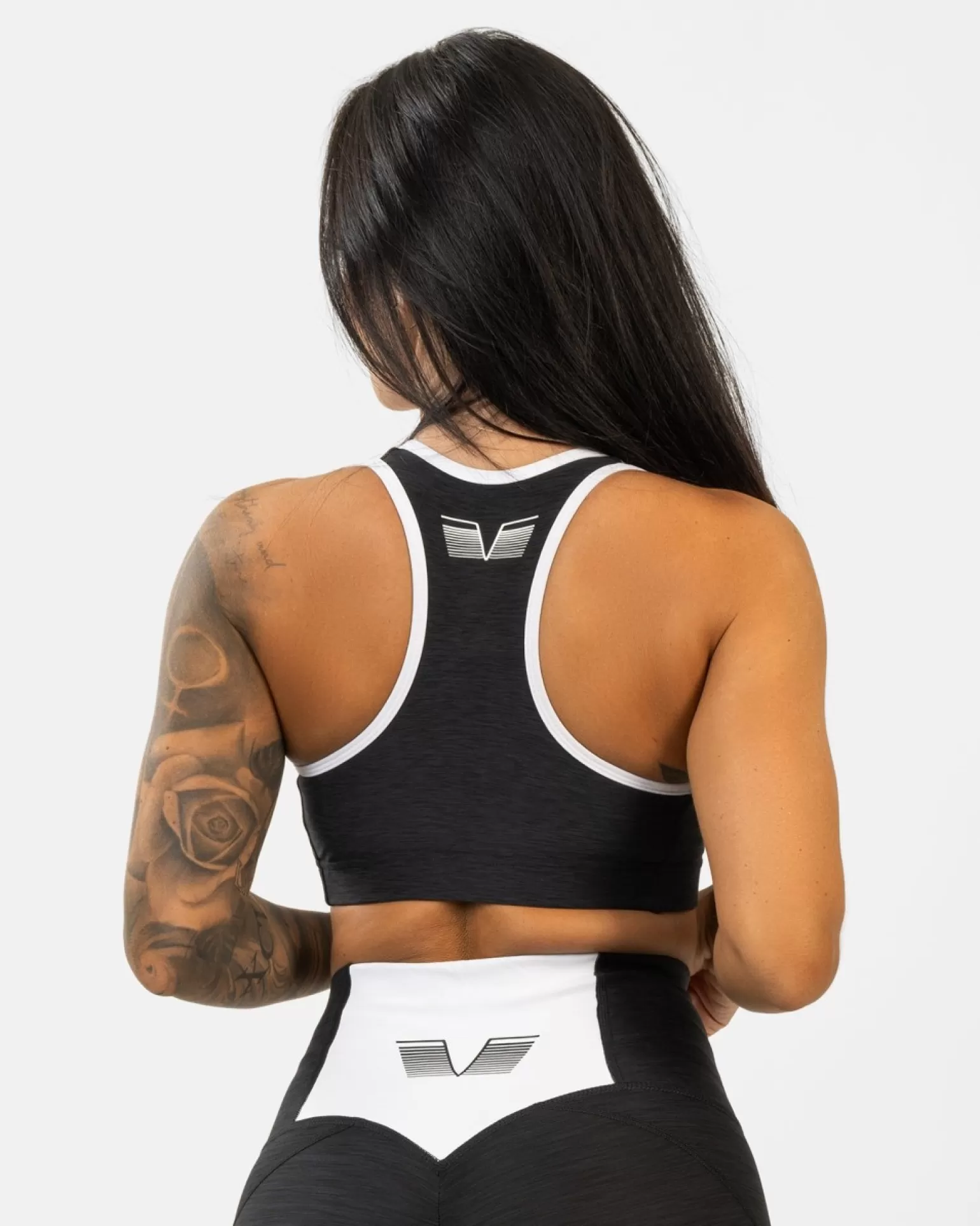 Women Gavelo Sport Bra^ Black & White Swirl Sports Bra