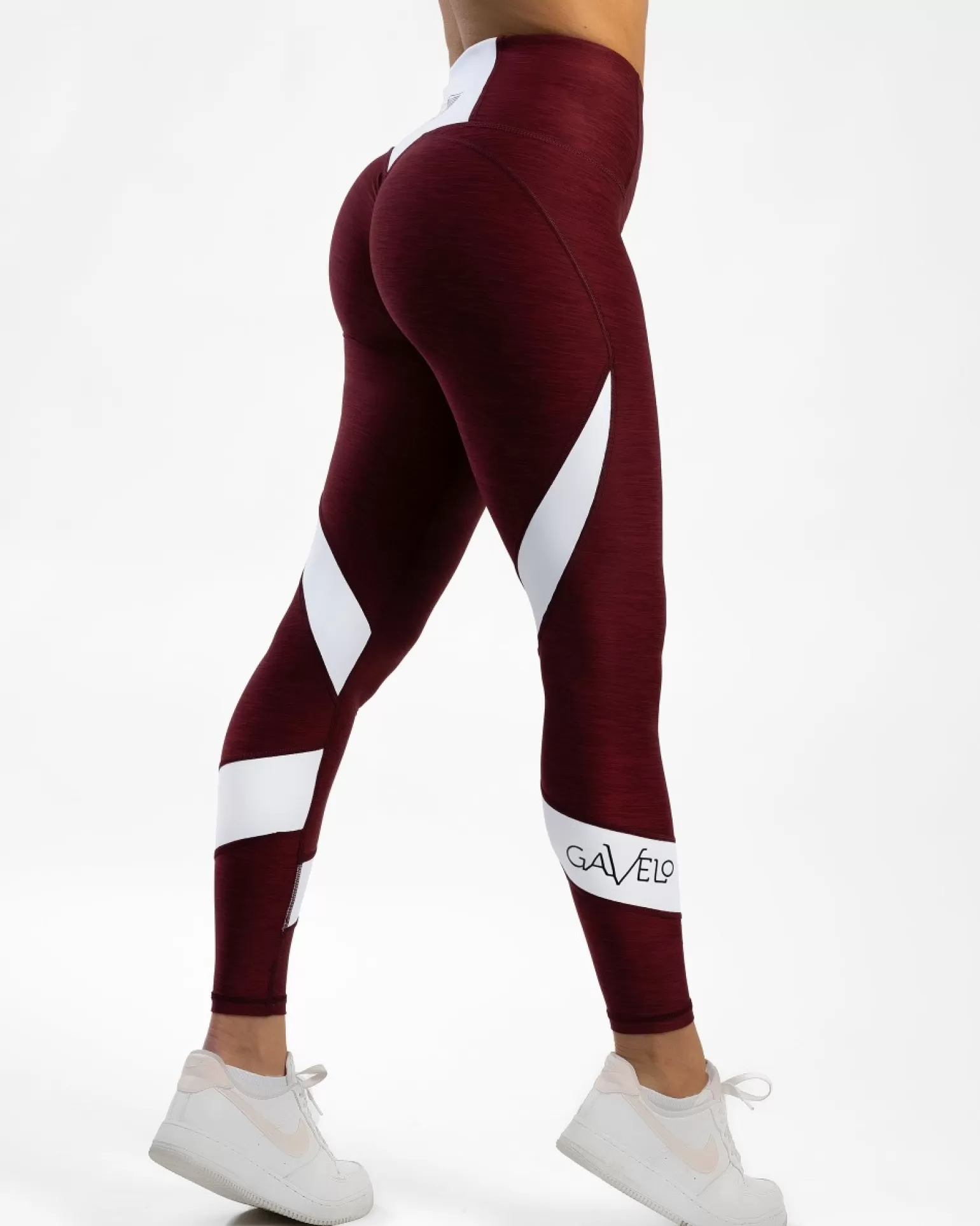 Women Gavelo Leggings^ Burgundy Swirl Comfort Tights