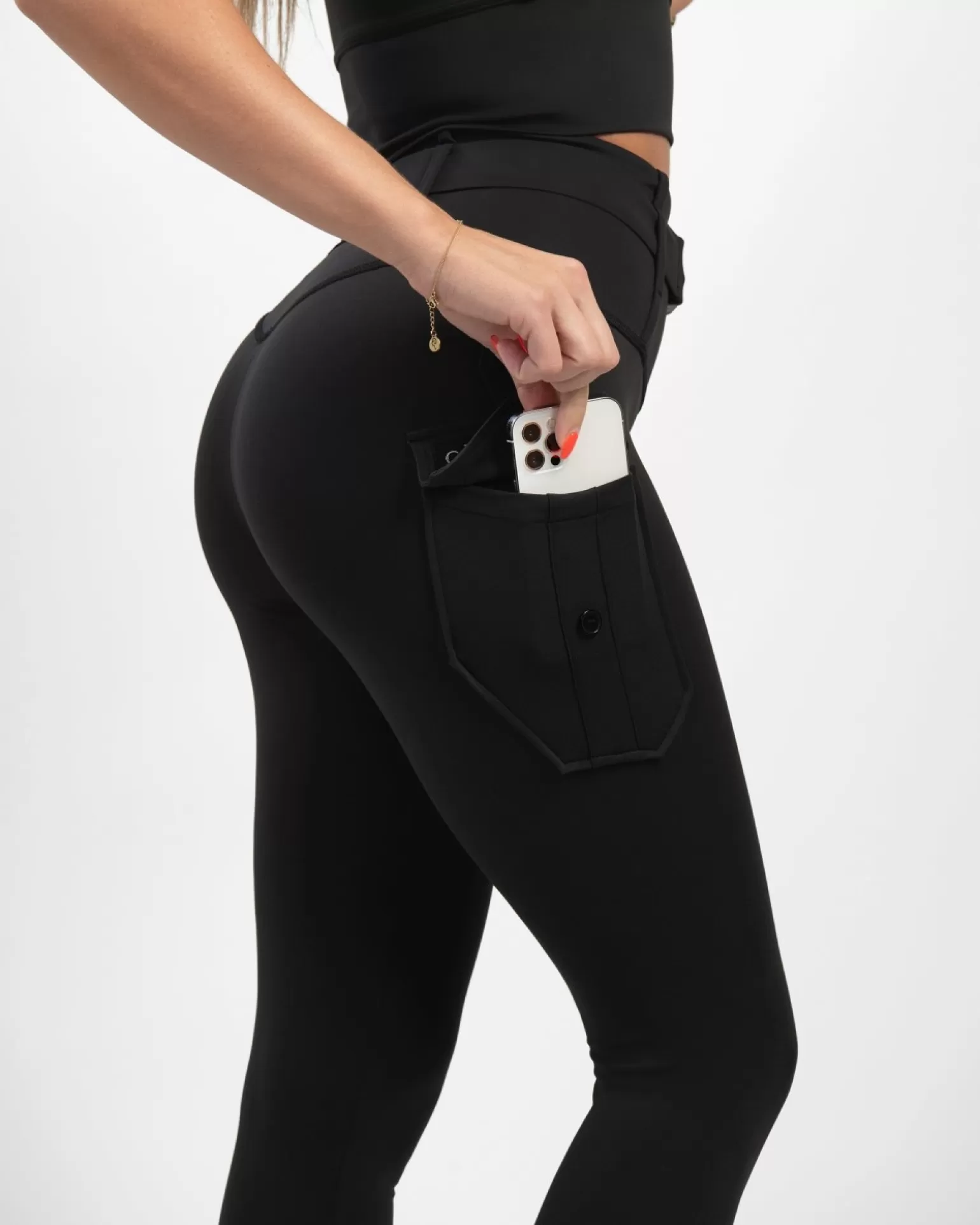 Women Gavelo Leggings^ Cargo Leggings Black