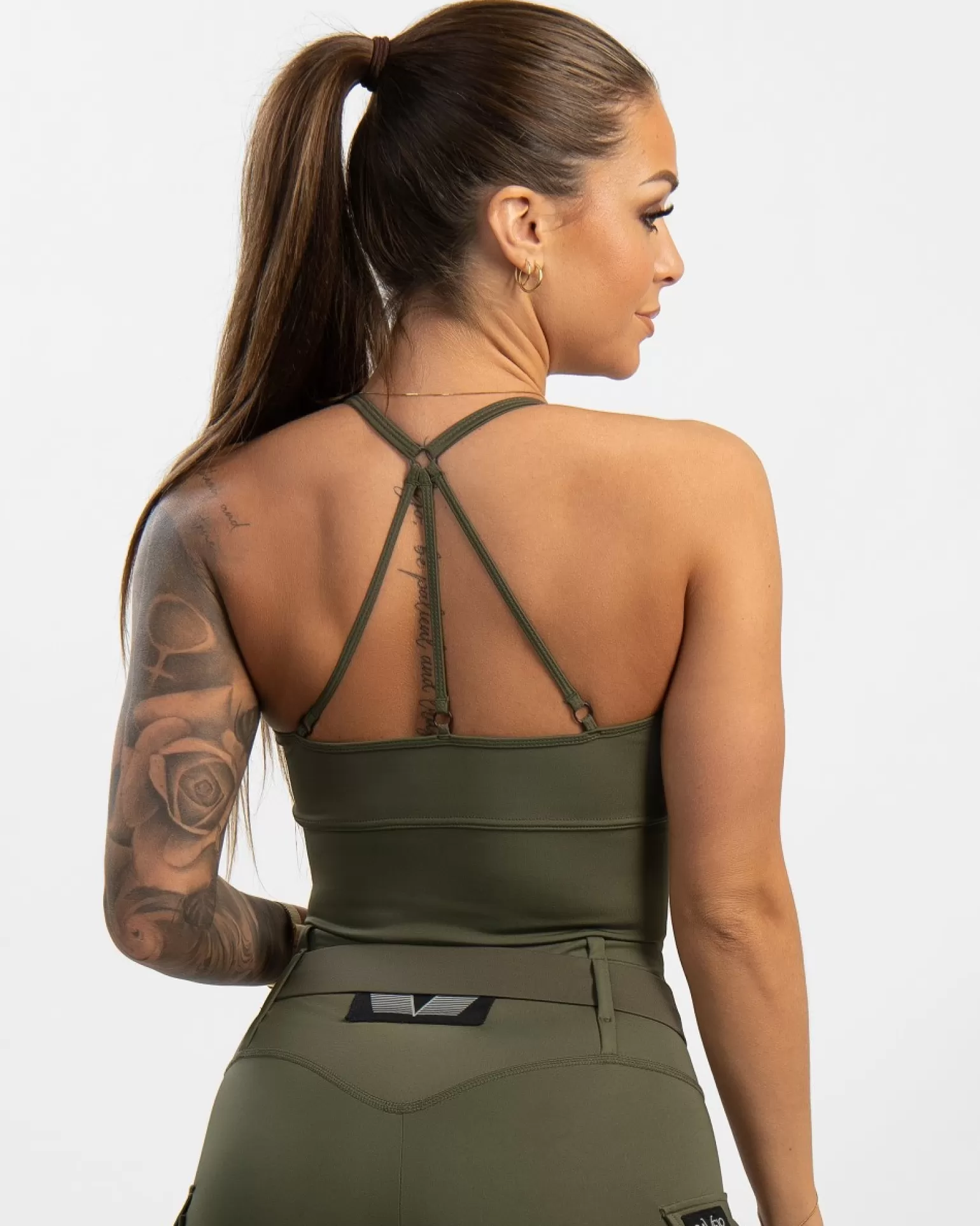 Women Gavelo Tank Tops^ Cargo Top Military Green