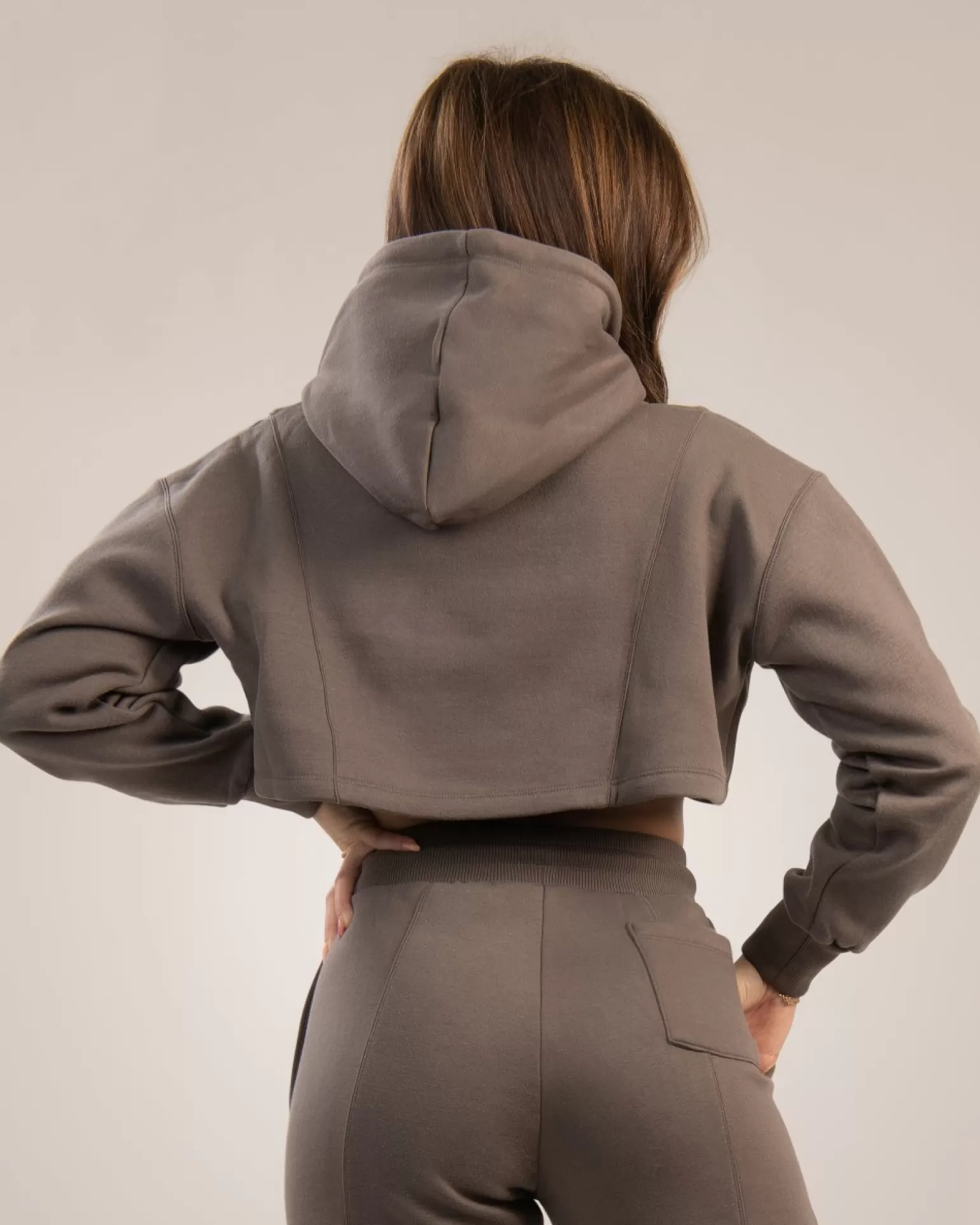 Women Gavelo Tracksuits^ Chill Lounge Cropped Hoodie Taupe