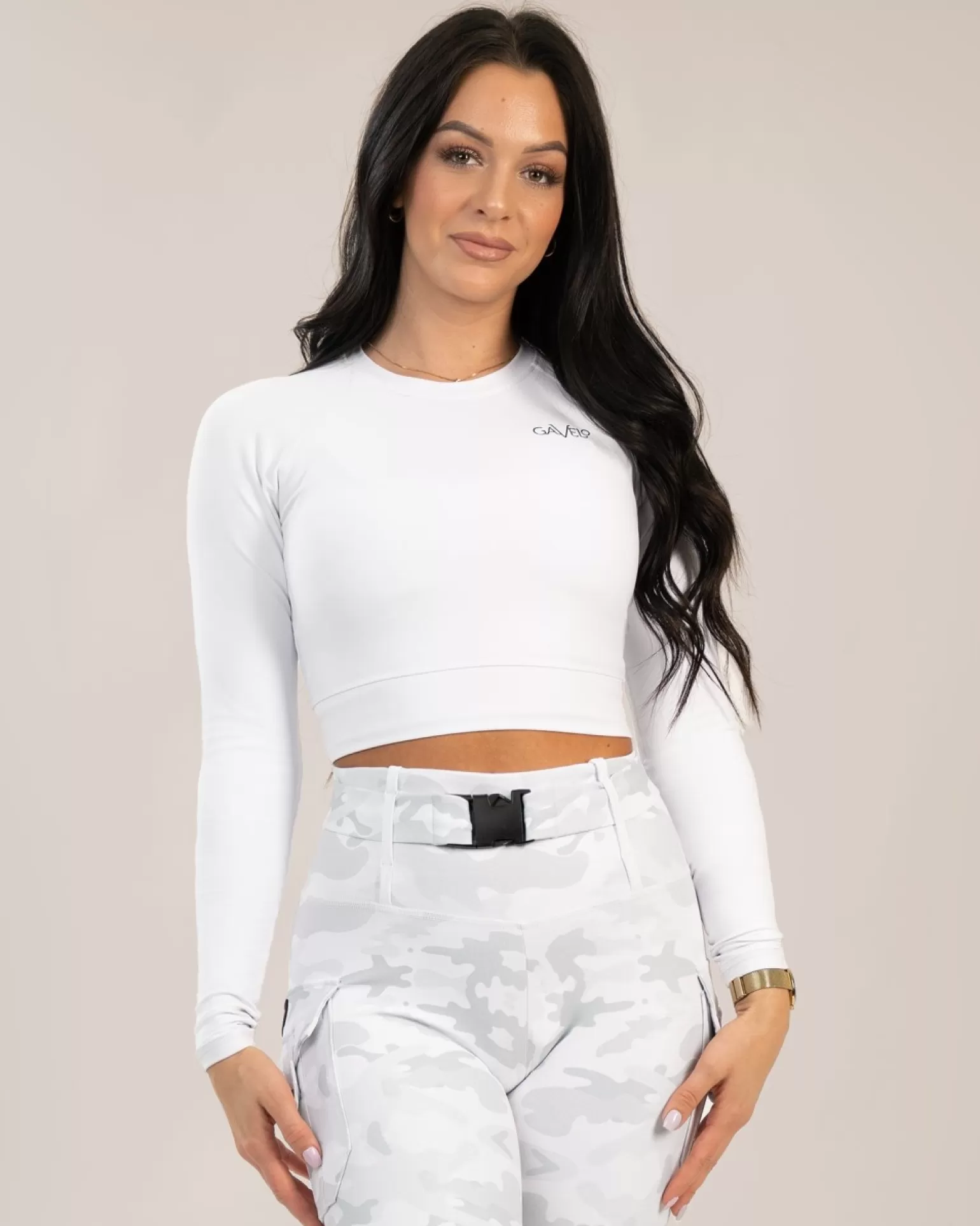 Women Gavelo Crop Top^ Cropped Long Sleeve Frost