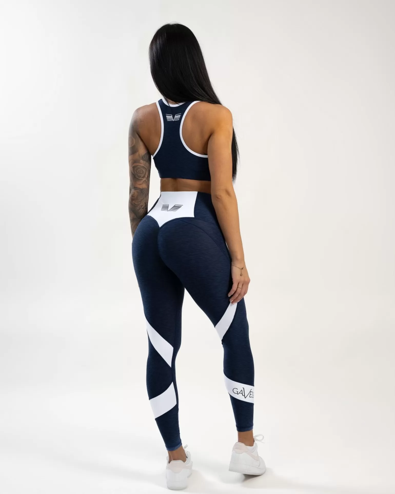 Women Gavelo Leggings^ Navy Swirl Comfort Tights